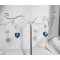 Boucles d'oreilles coeur bleu en cristal de Swarovski sur clous argent 925