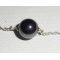 Pulsera de plata 925 con perla hematites sobre cadena de plata