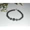 Pulsera con piedras de hematites y plata 925