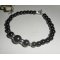 Pulsera con piedras de hematites y plata 925