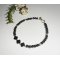 Pulsera original flores y pequeñas piedras en hematites con tubos de plata 925