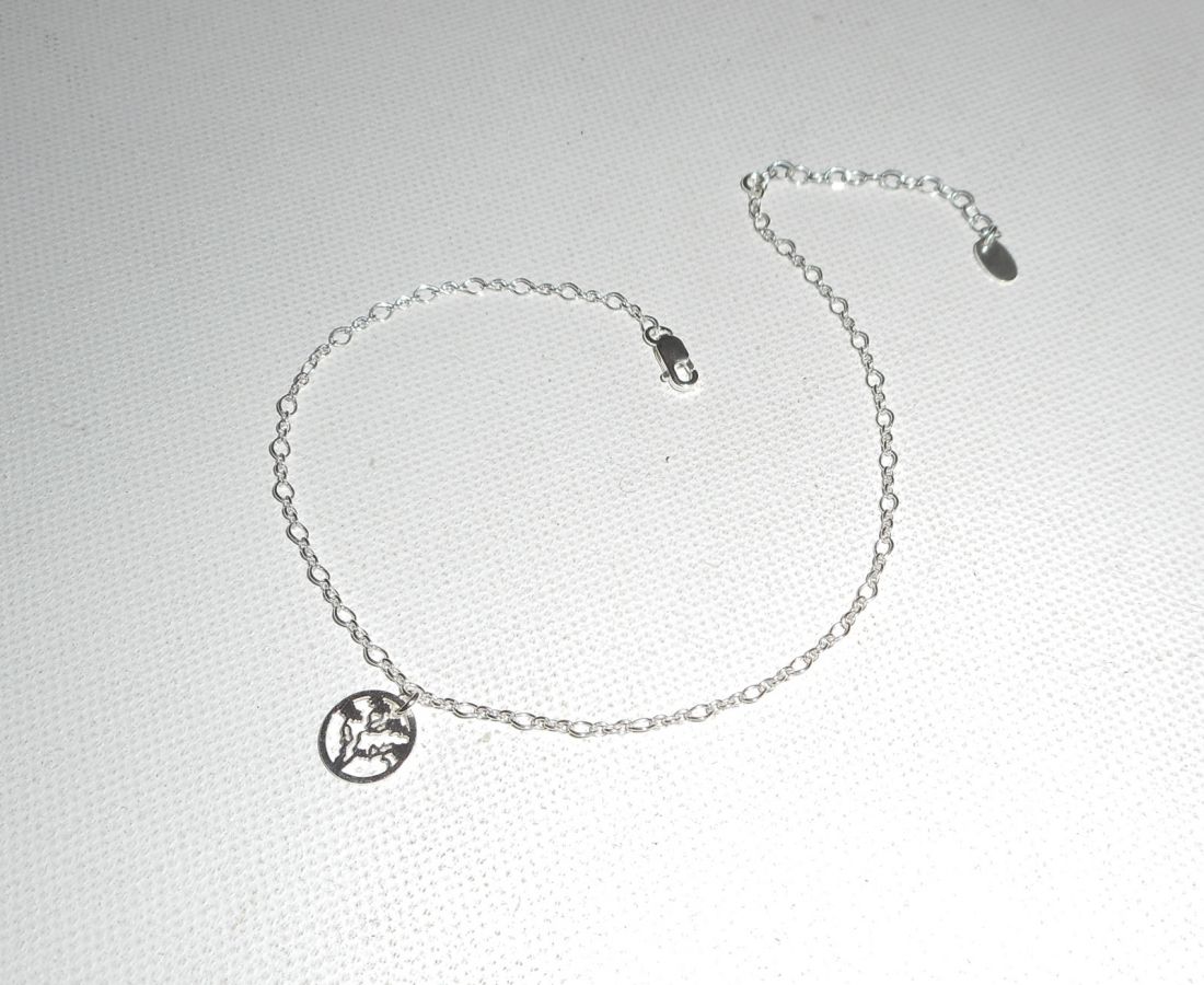 Bracelet/chaine de cheville avec médaille arbre de vie sur chaine argent 925