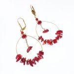 Pendientes de gorgona roja 